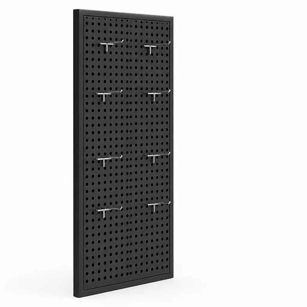 Pegboard Organizer Wall-Mounted Modular Design 10 Metal Hooks