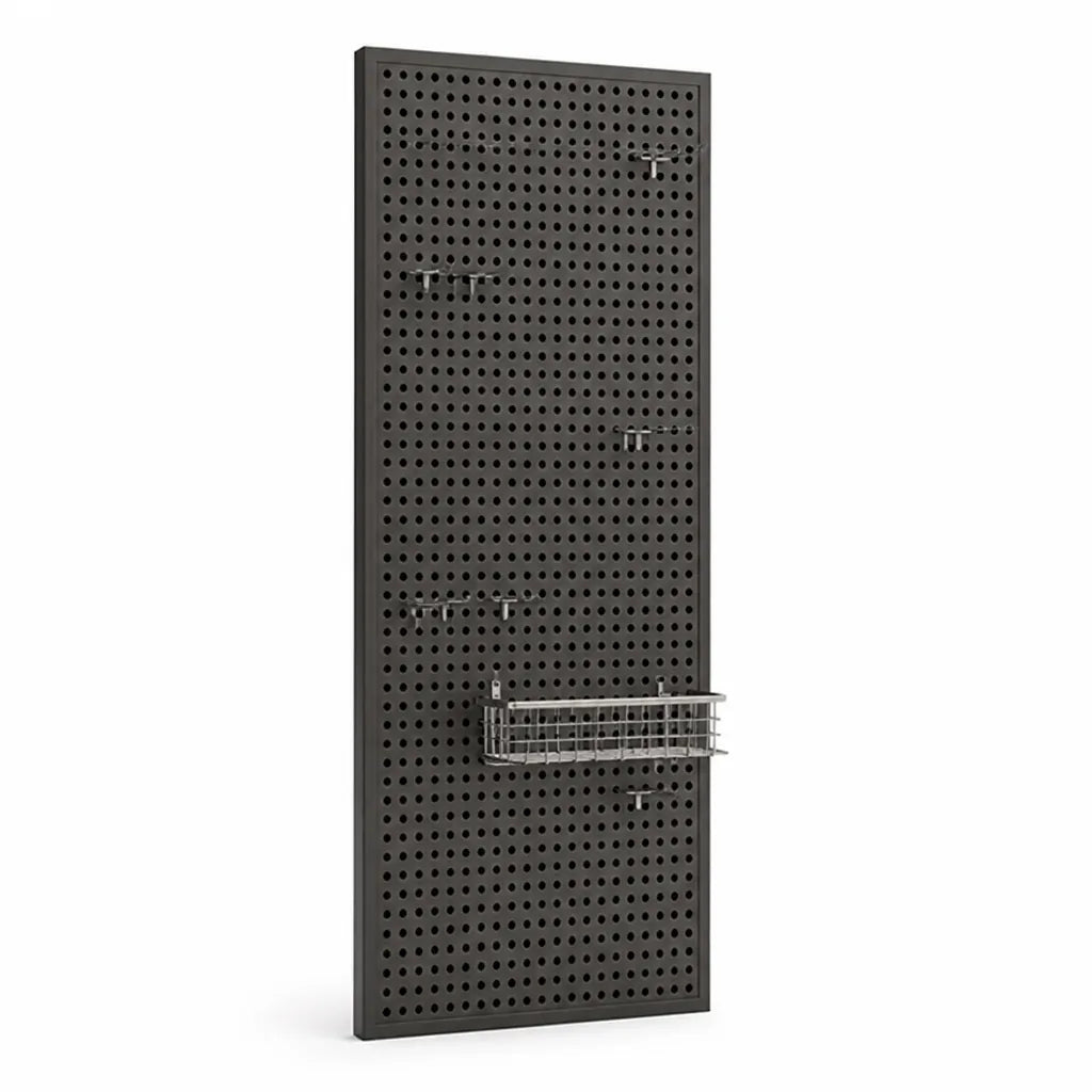 Pegboard Organizer Wall-Mounted Modular Design 10 Metal Hooks