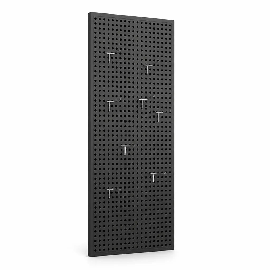 Pegboard Organizer Wall-Mounted Modular Design 10 Metal Hooks