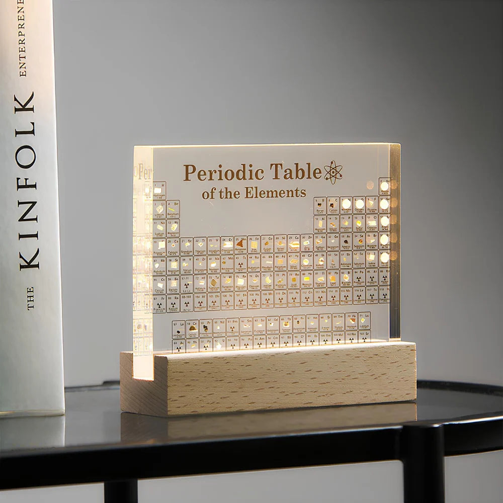 Periodic Table Display LED Illuminated 83 Real Elements