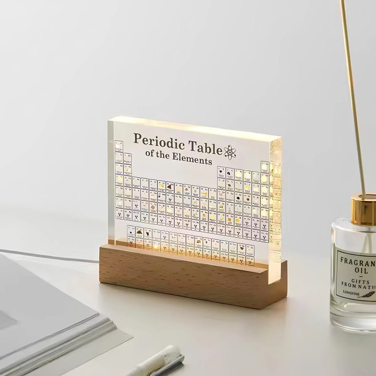 Periodic Table Display LED Illuminated 83 Real Elements