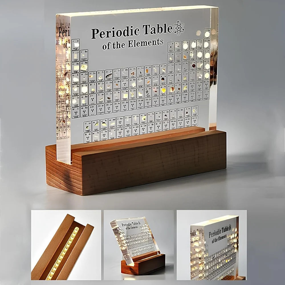 Periodic Table Display LED Illuminated 83 Real Elements