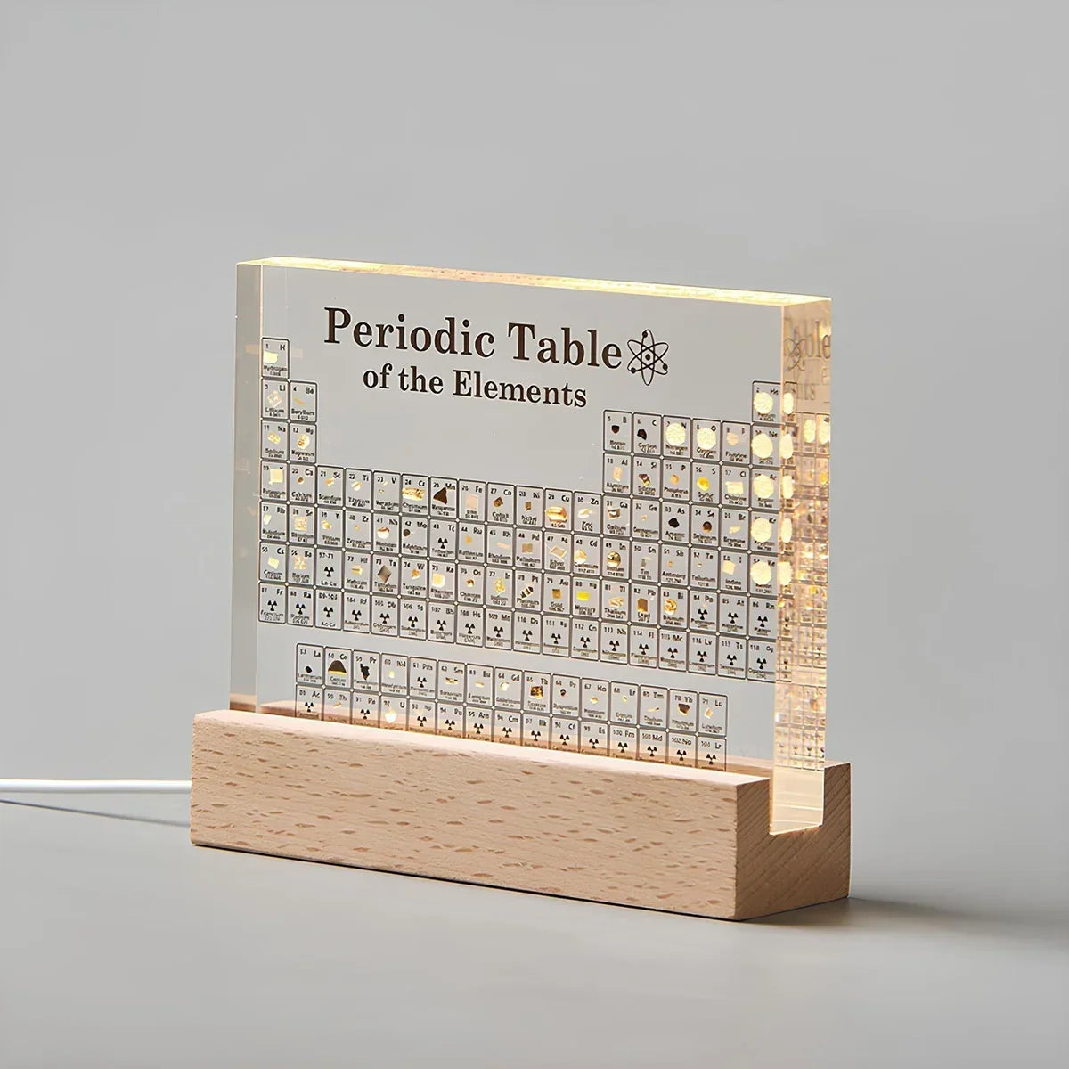 Periodic Table Display LED Illuminated 83 Real Elements