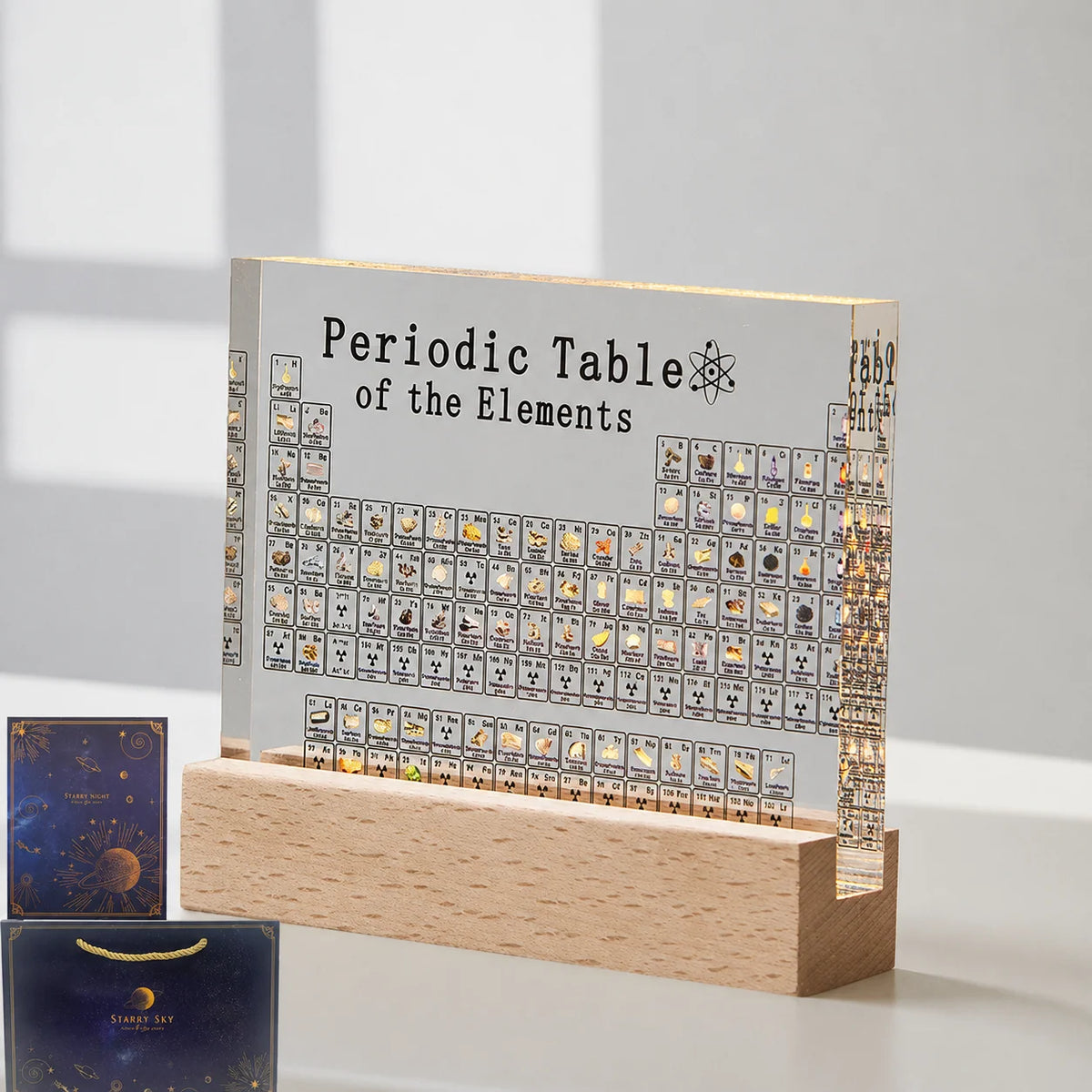 Periodic Table Display LED Illuminated 83 Real Elements