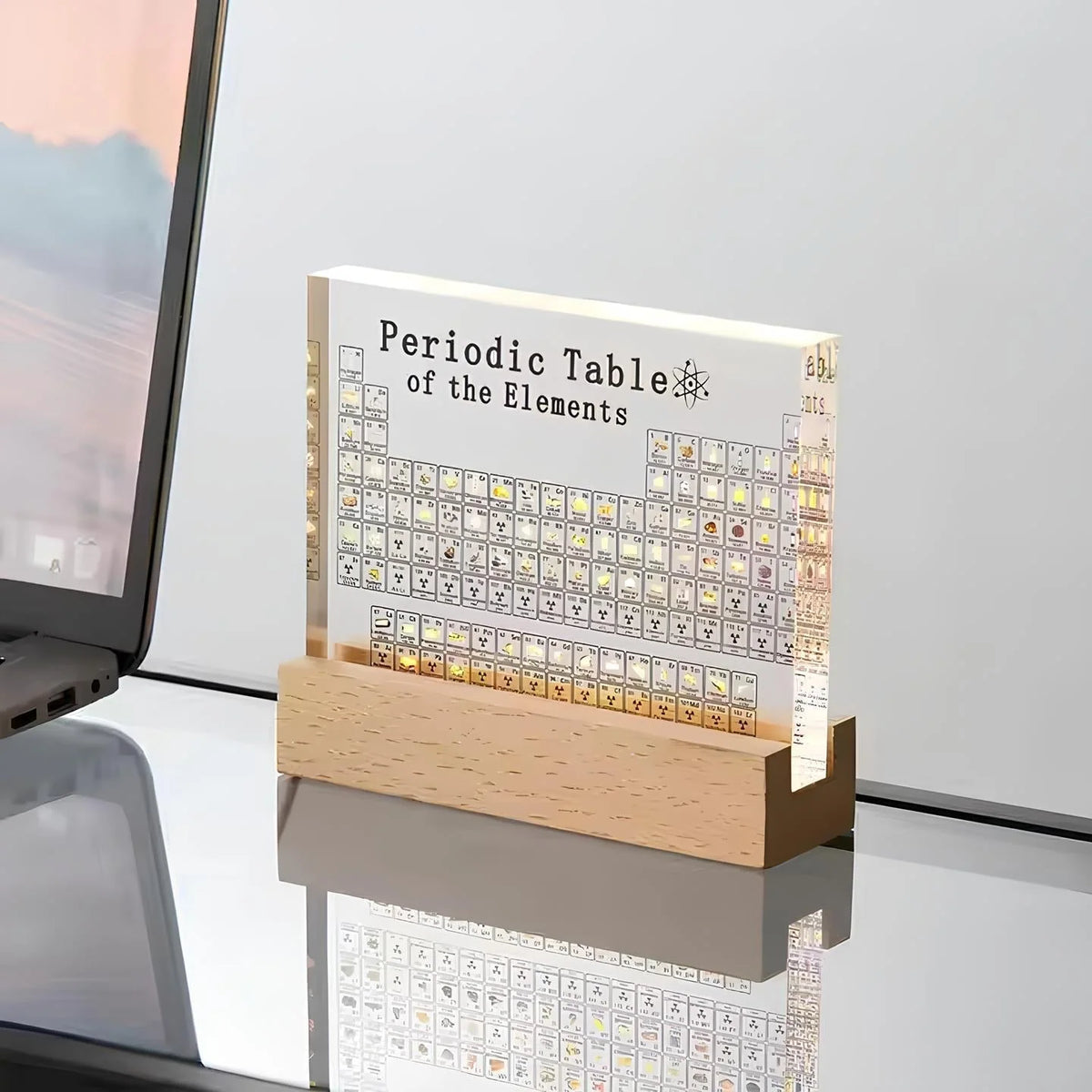 Periodic Table Display LED Illuminated 83 Real Elements