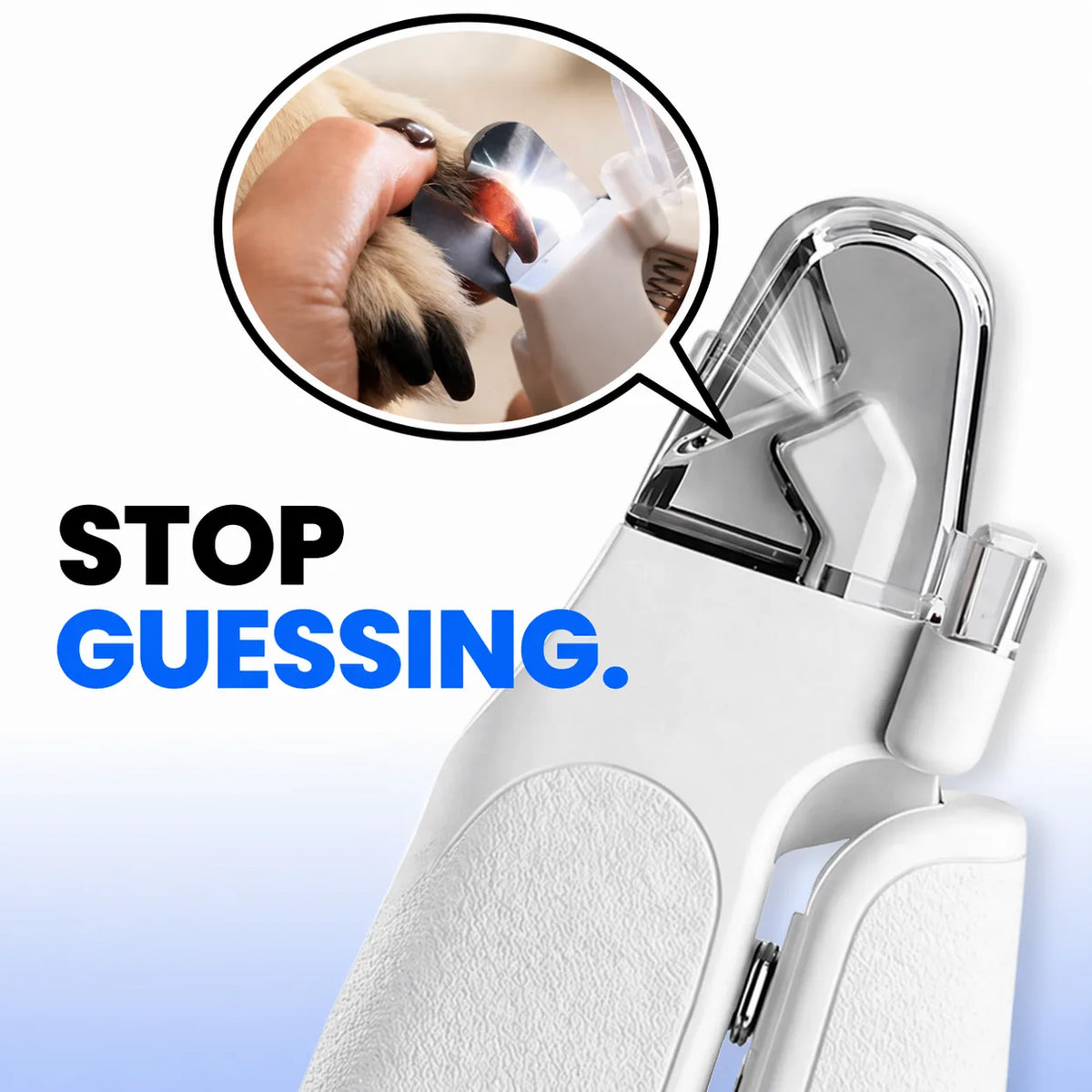 Pet Nail Clipper & Grinder LED Rechargeable 2-In-1