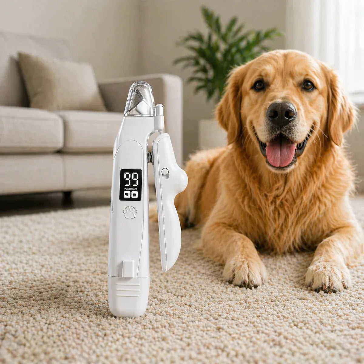 Pet Nail Clipper & Grinder LED Rechargeable 2-In-1