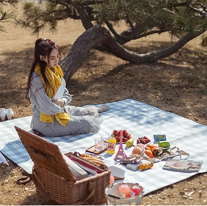 Picnic Blanket Waterproof Foam-Padded Foldable 200 × 200 cm