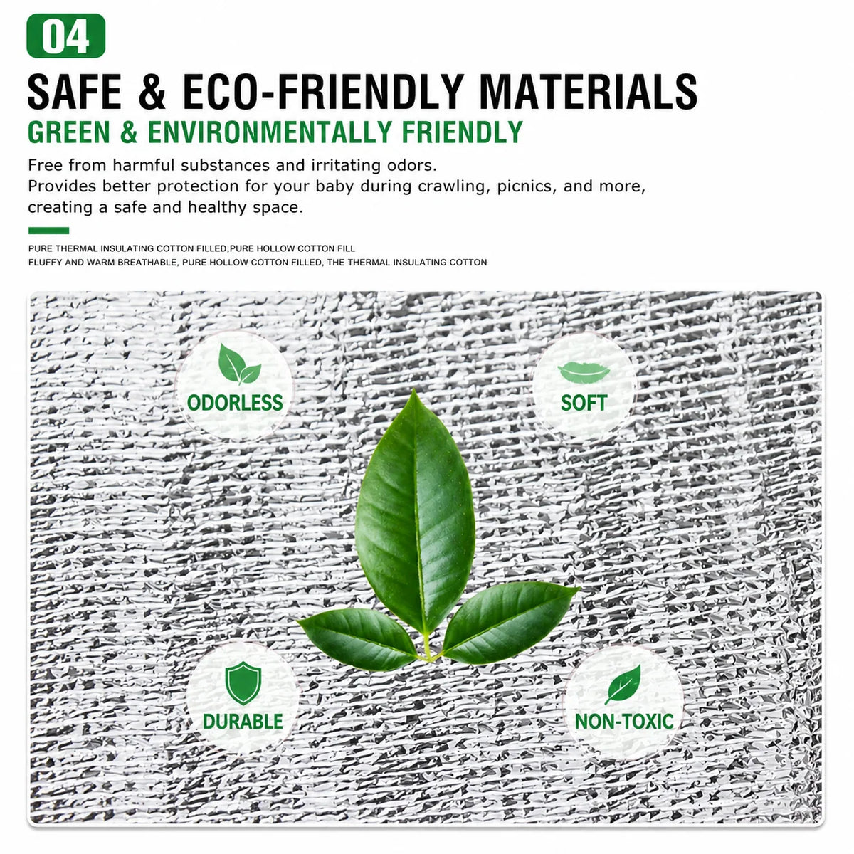Picnic Mat Foldable Moisture-Resistant Aluminum Foil Surface