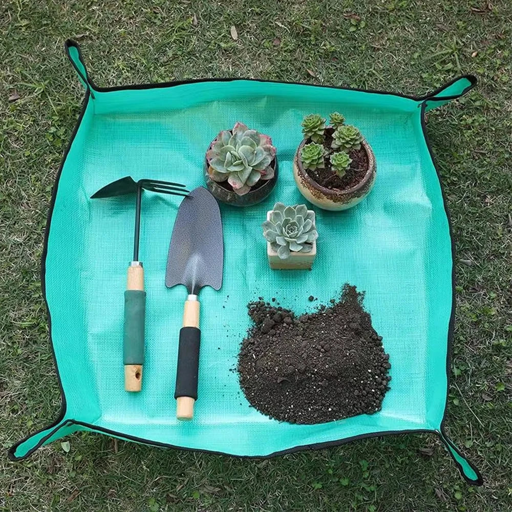 Plant Repotting Mat Waterproof Snap-Corner Foldable