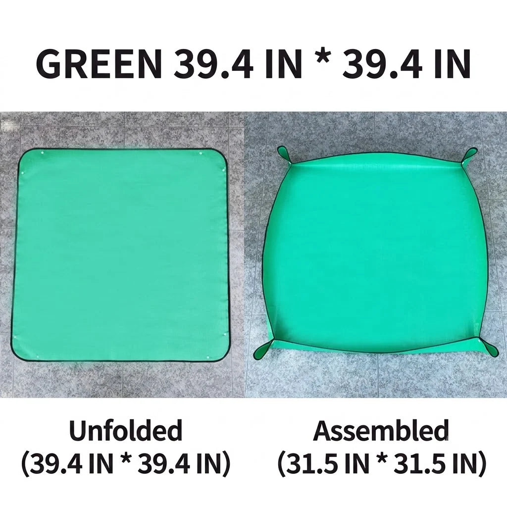 Plant Repotting Mat Waterproof Snap-Corner Foldable