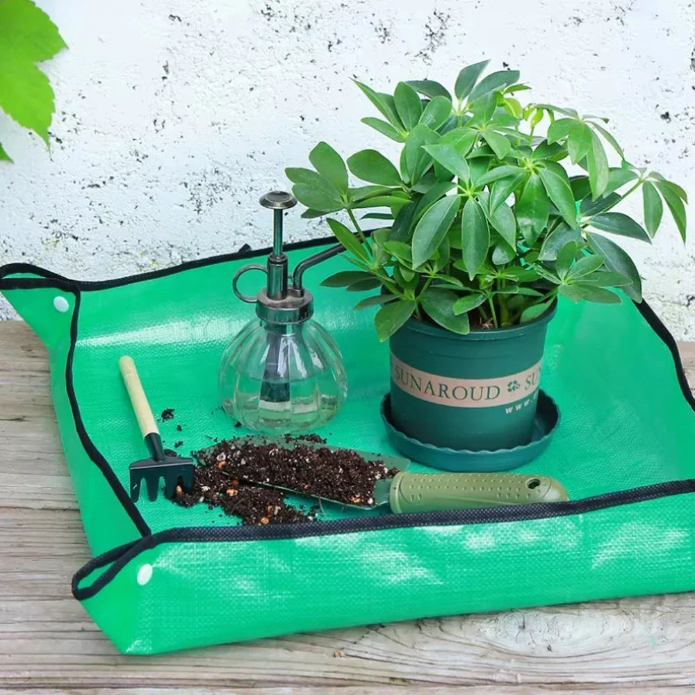 Plant Repotting Mat Waterproof Snap-Corner Foldable