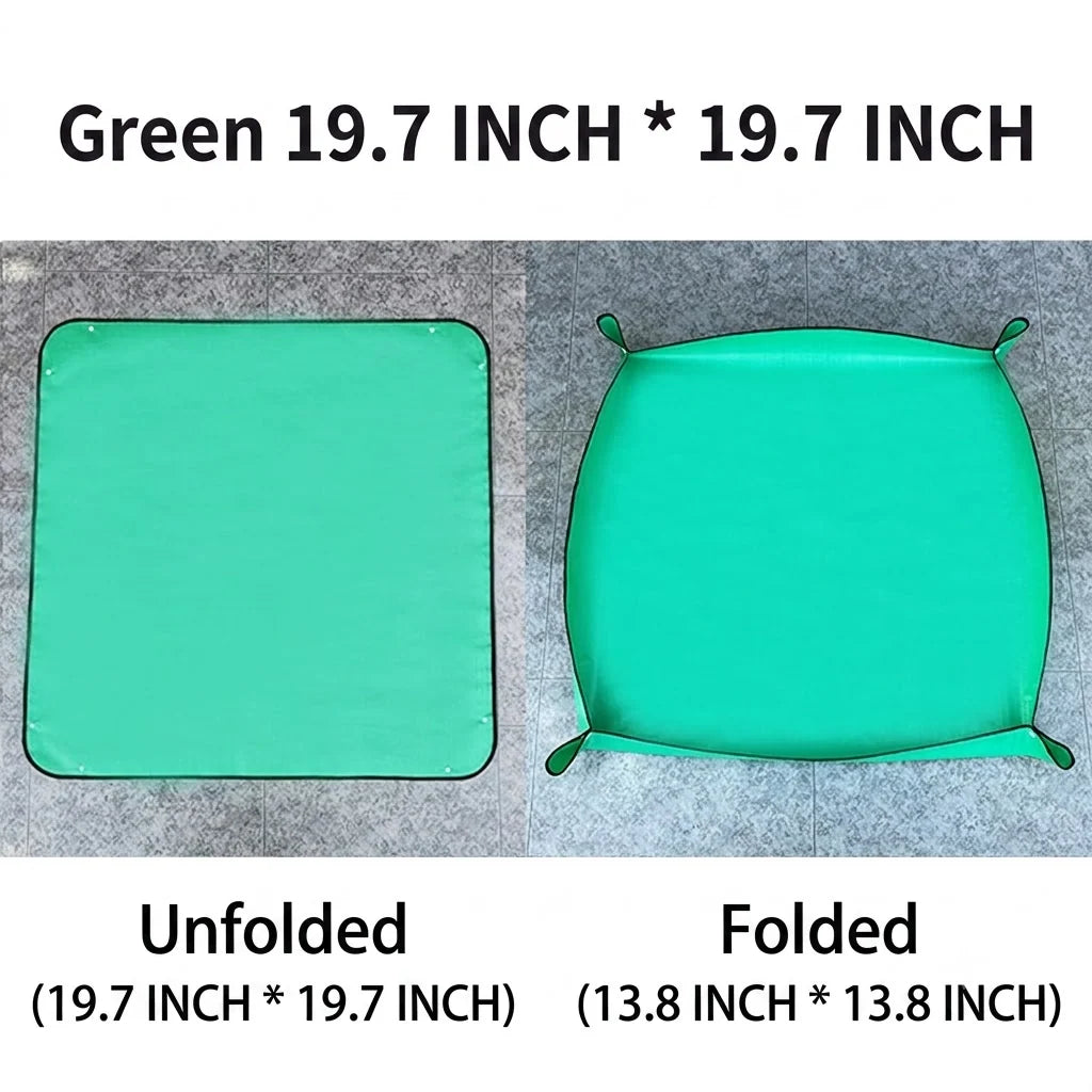 Plant Repotting Mat Waterproof Snap-Corner Foldable