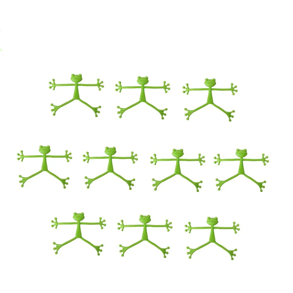 Plant Support Stake Plastic Frog Design Compact Space-Saving