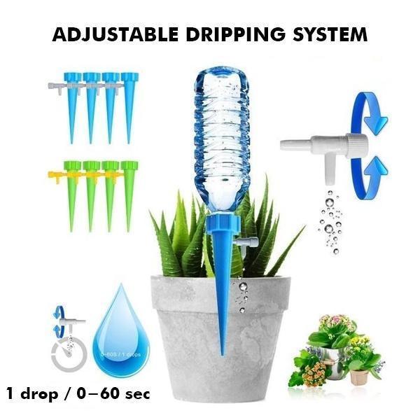 Plant Watering Funnel Automatic Adjustable Drip for 1–15 Days