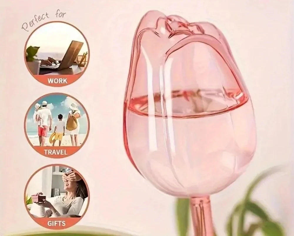 Plant Watering Globes Glass Slow-Drip Tulip-Shaped