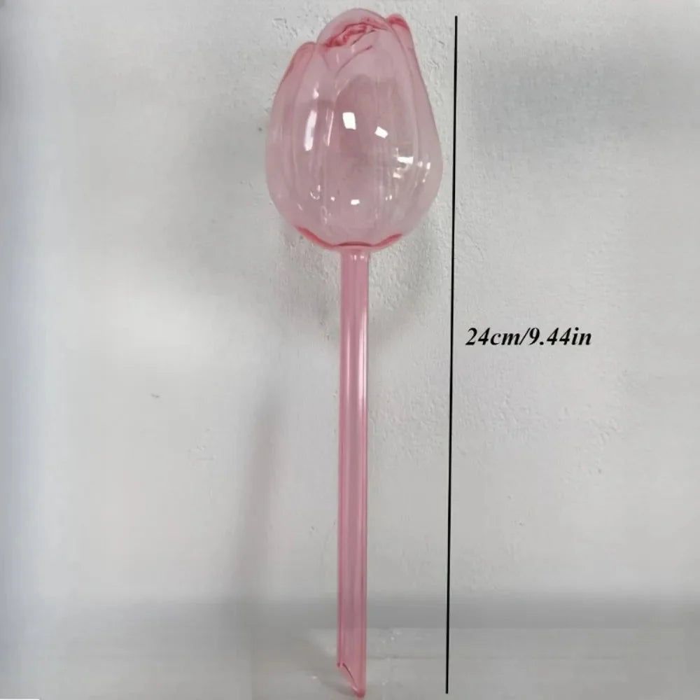 Plant Watering Globes Glass Slow-Drip Tulip-Shaped