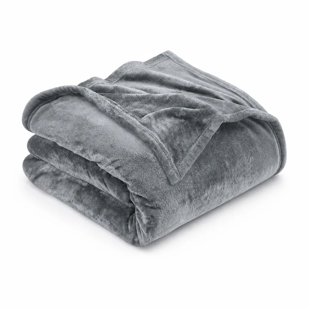 Plush Throw Blanket Ultra-Soft Microfiber Machine Washable & Quick-Dry