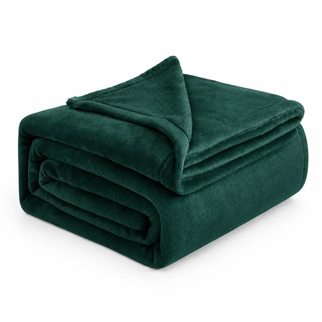 Plush Throw Blanket Ultra-Soft Microfiber Machine Washable & Quick-Dry