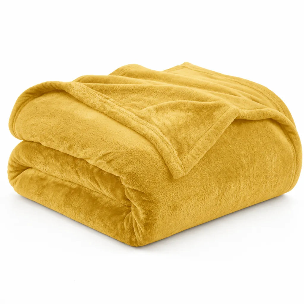 Plush Throw Blanket Ultra-Soft Microfiber Machine Washable & Quick-Dry