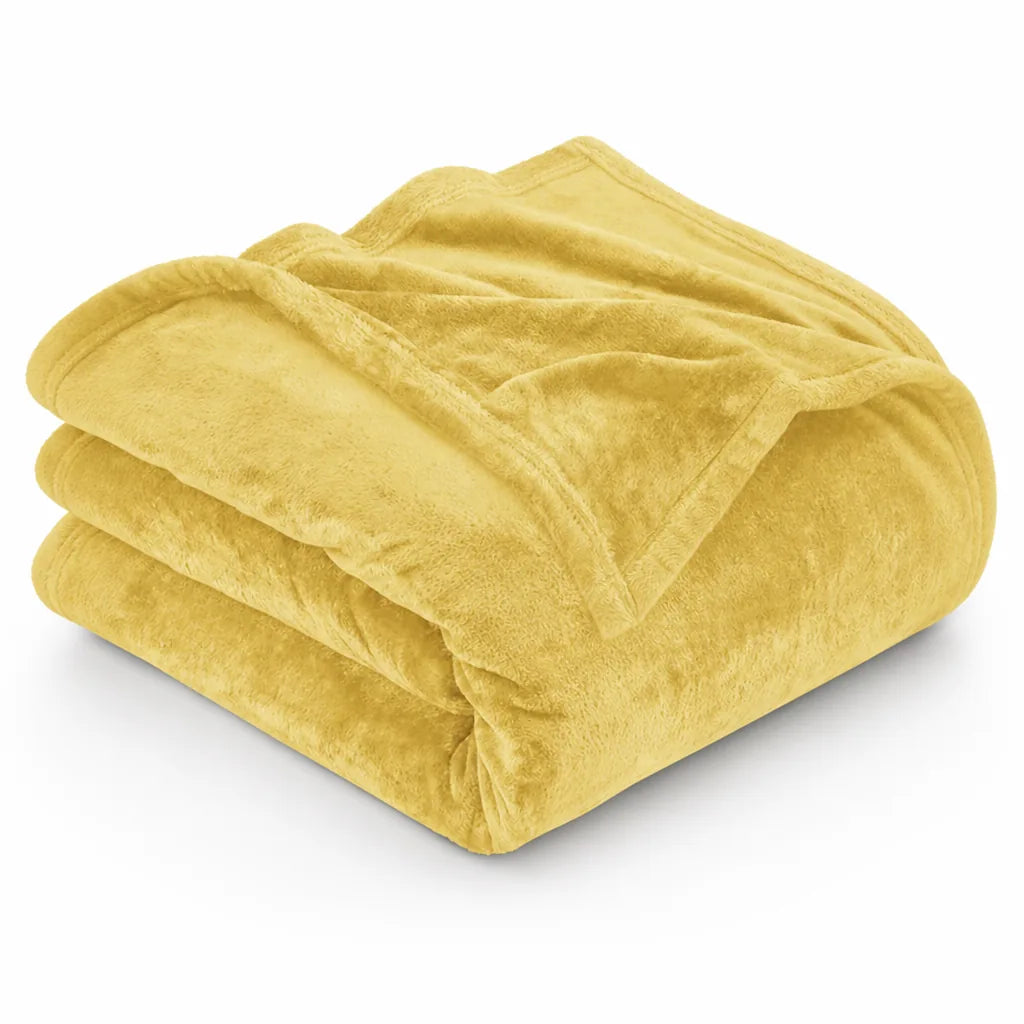 Plush Throw Blanket Ultra-Soft Microfiber Machine Washable & Quick-Dry