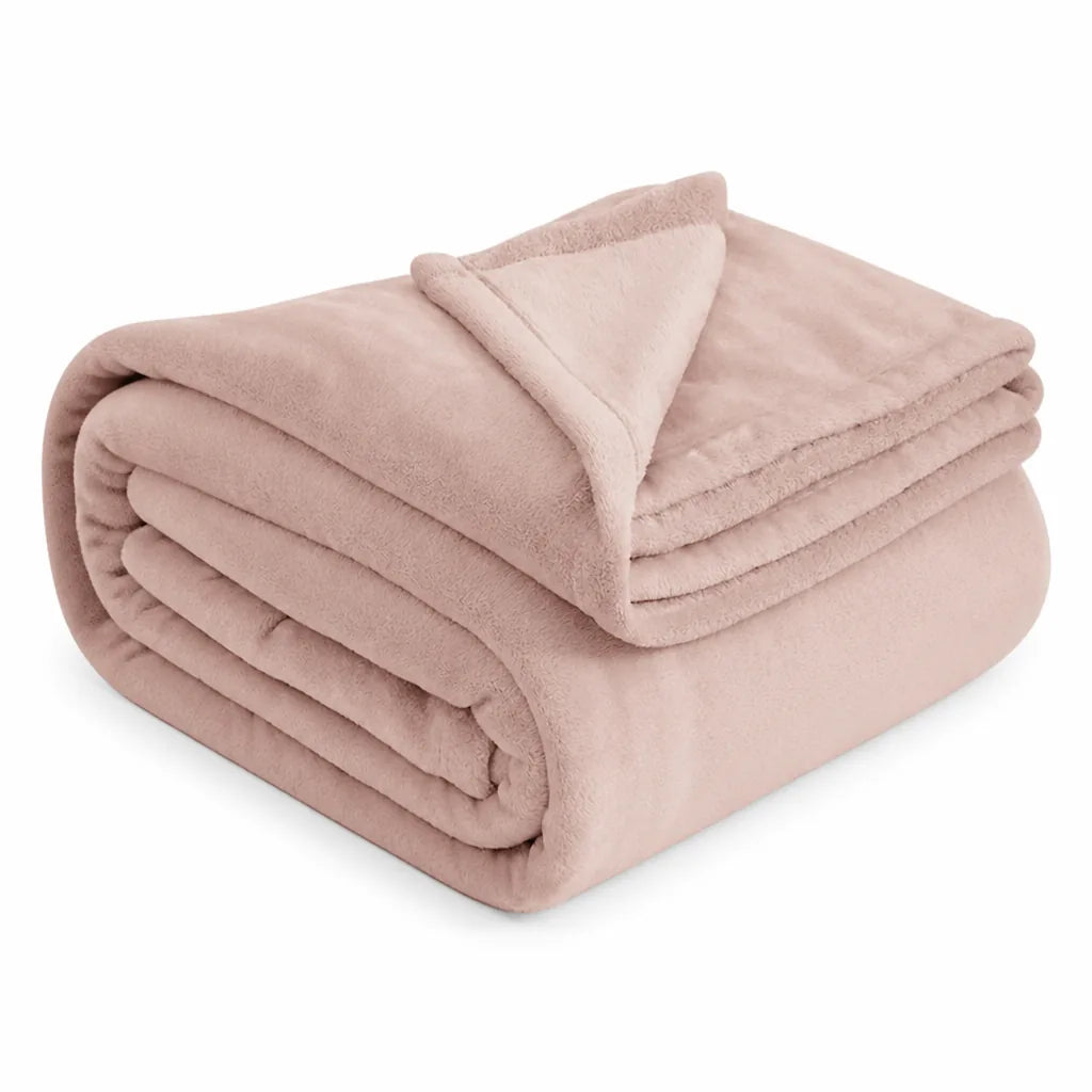 Plush Throw Blanket Ultra-Soft Microfiber Machine Washable & Quick-Dry