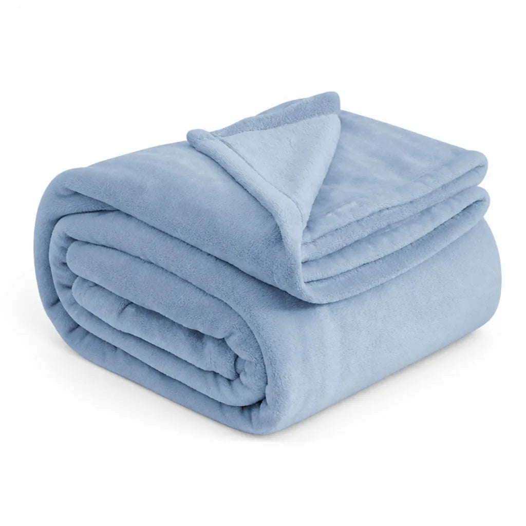 Plush Throw Blanket Ultra-Soft Microfiber Machine Washable & Quick-Dry