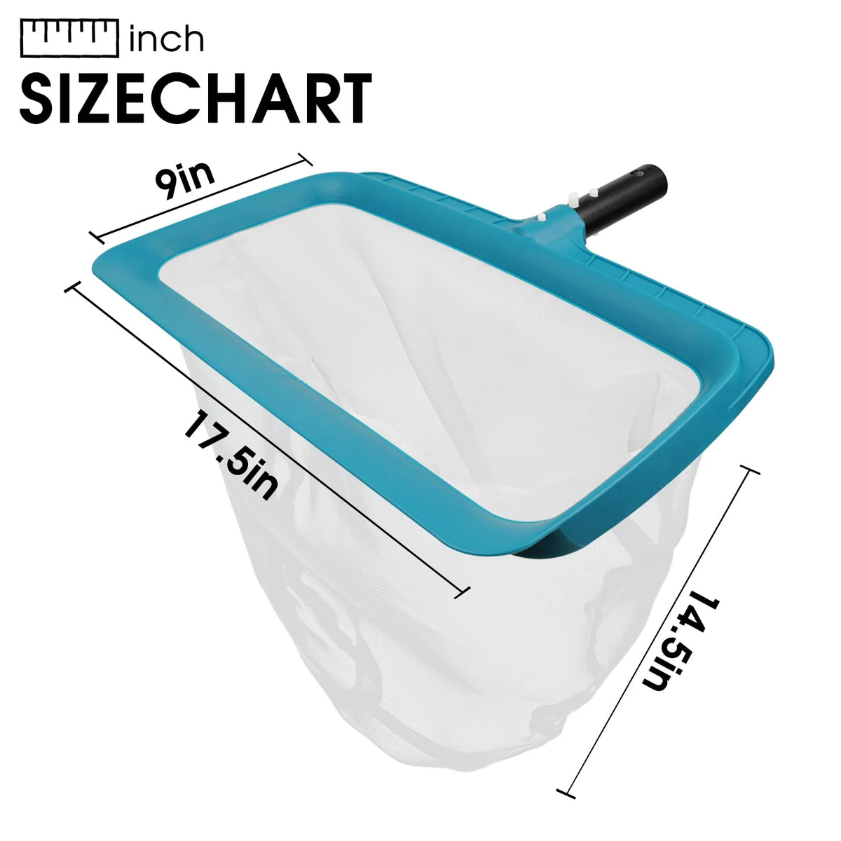 Pool Skimmer Net Deep Nylon Mesh Angled Scoop Lip
