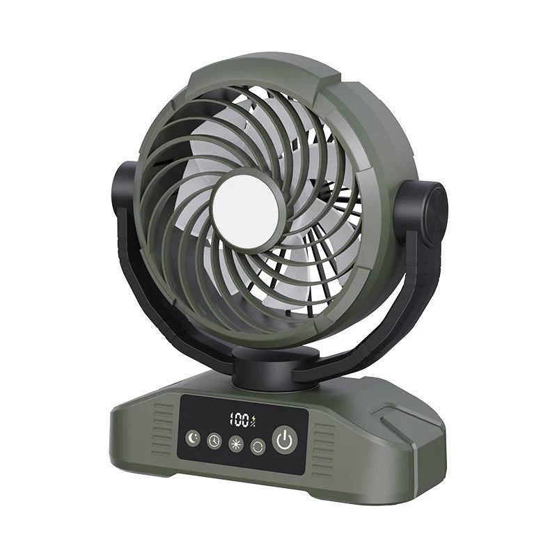 Portable Fan Rechargeable With Remote Control & LED Light