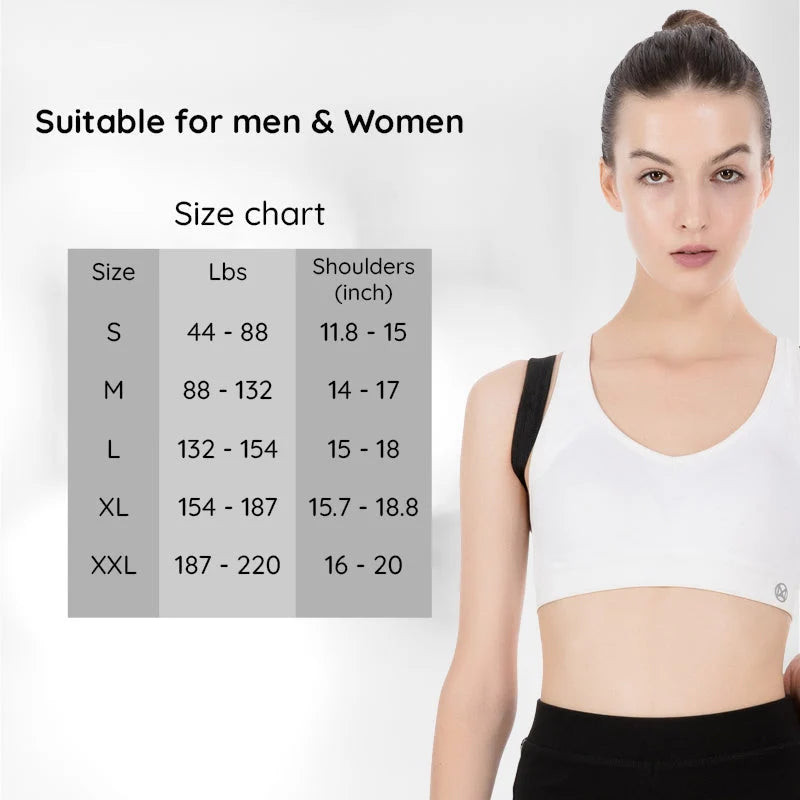 Posture Corrector Adjustable Breathable Discreet Under-Clothing Fit