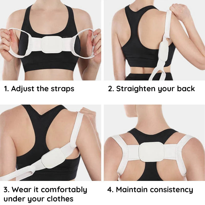 Posture Corrector Adjustable Breathable Discreet Under-Clothing Fit