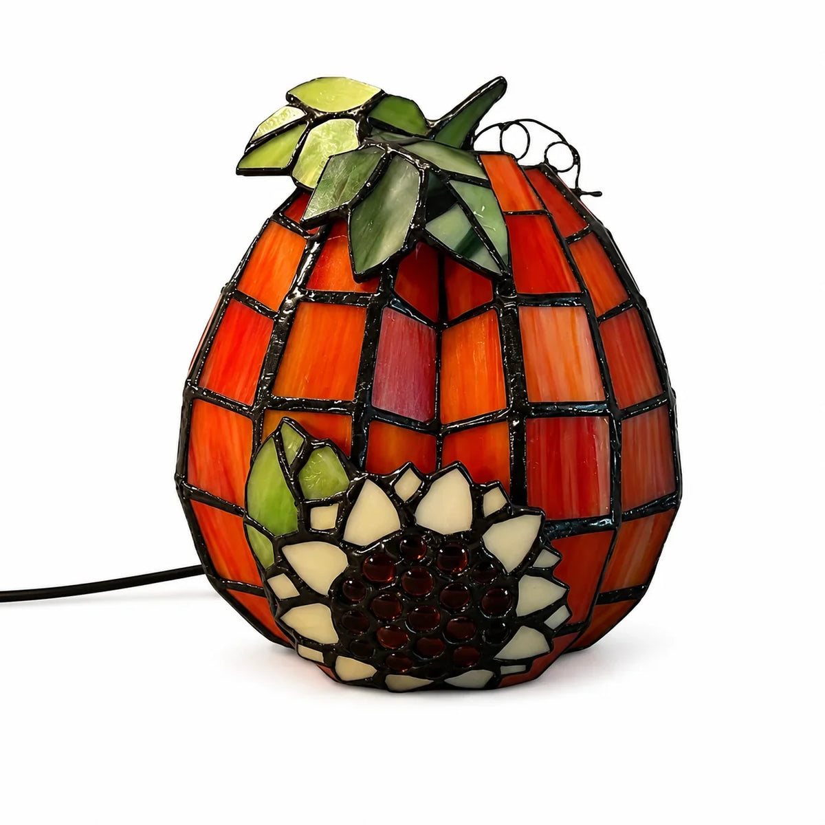 Pumpkin Lamp Mosaic Design USB-Powered Warm White Light
