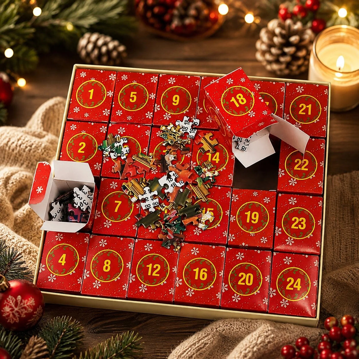 Puzzle Advent Calendar 1,008 Pieces With Reference Poster