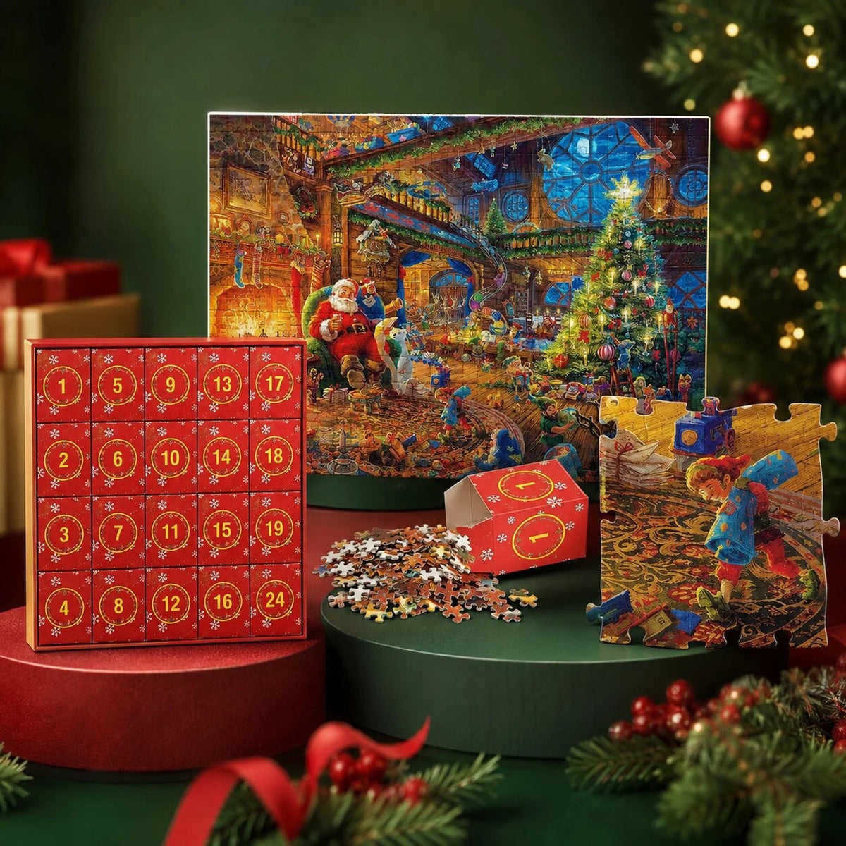 Puzzle Advent Calendar 1,008 Pieces With Reference Poster