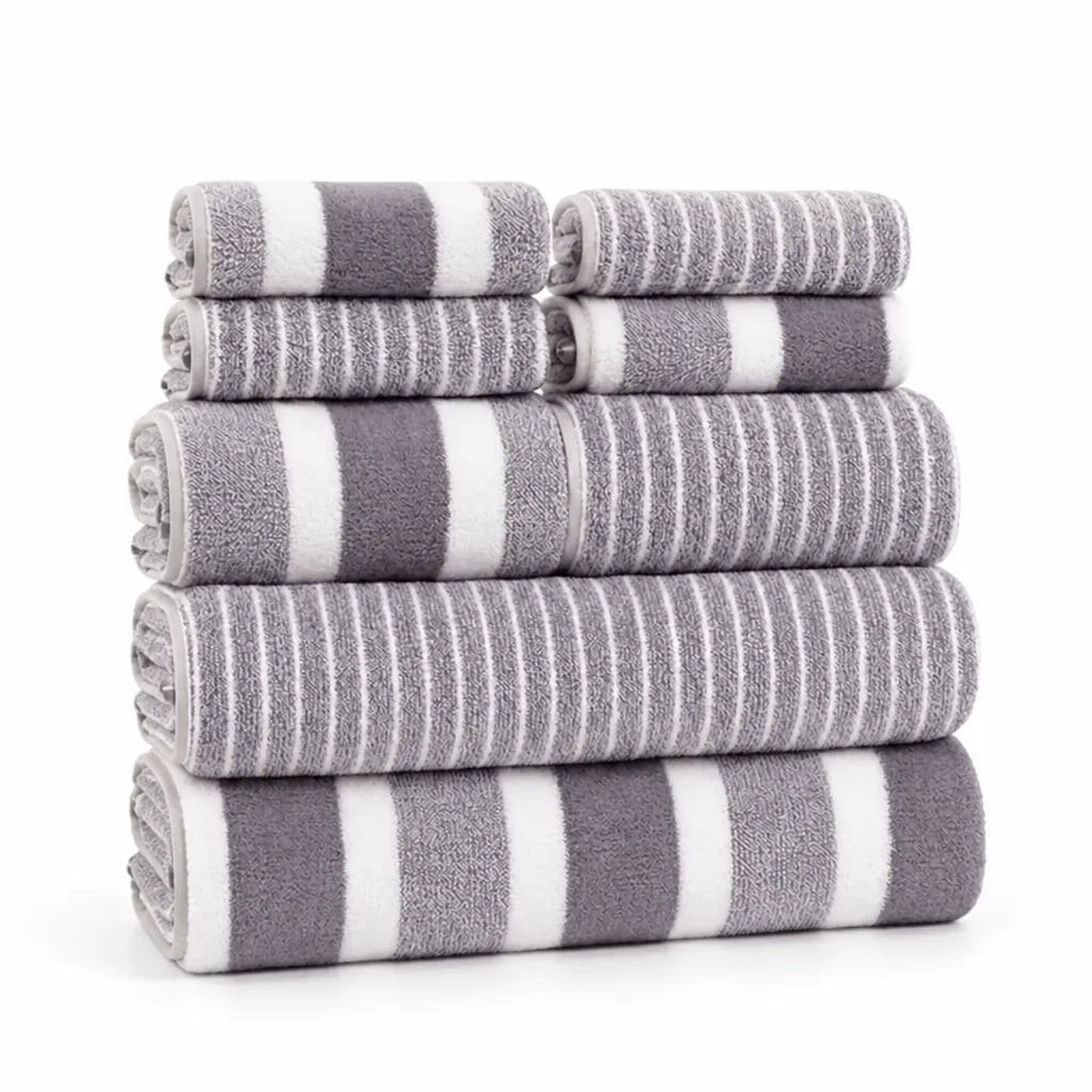 Quick-Drying Highly Absorbent Machine Washable Towel Set (8-Piece)