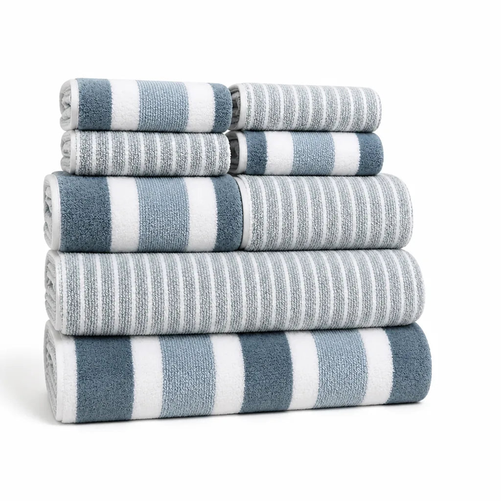 Quick-Drying Highly Absorbent Machine Washable Towel Set (8-Piece)