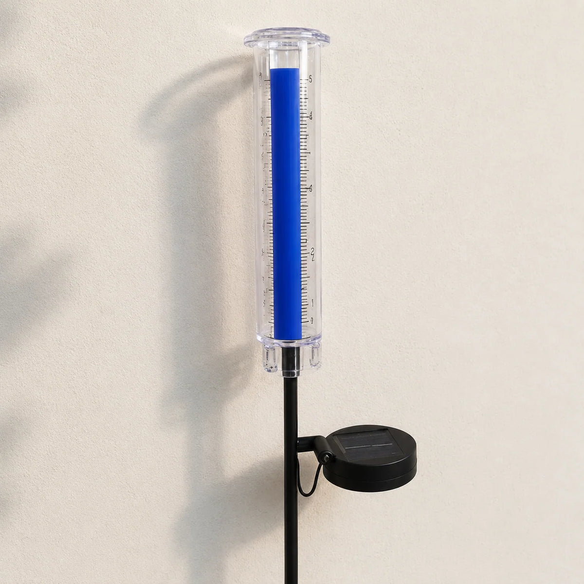 Rain Gauge Solar-Powered LED Light Waterproof IP65 Outdoor Design
