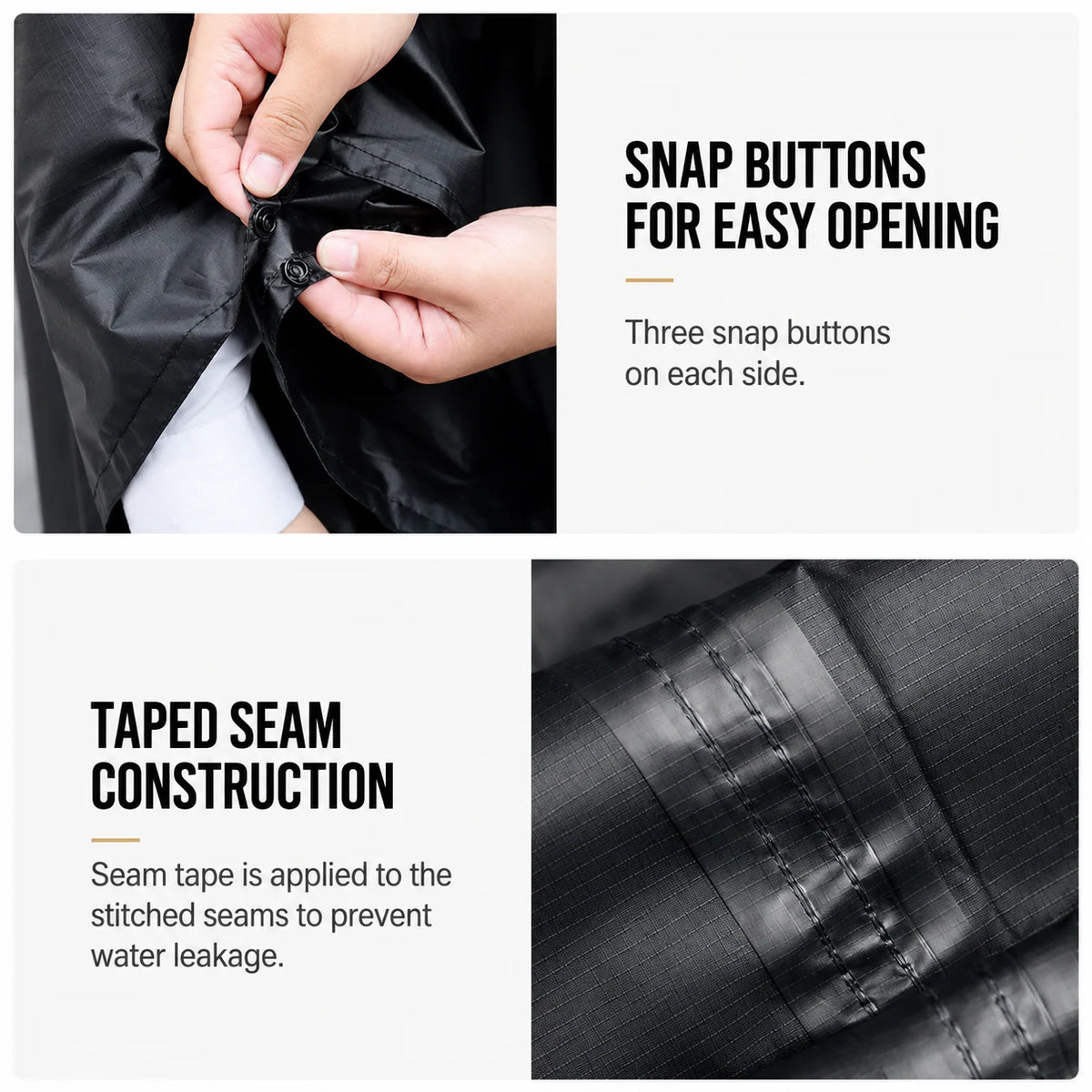 Rain Poncho 3-in-1 Waterproof Tarp & Ground Sheet