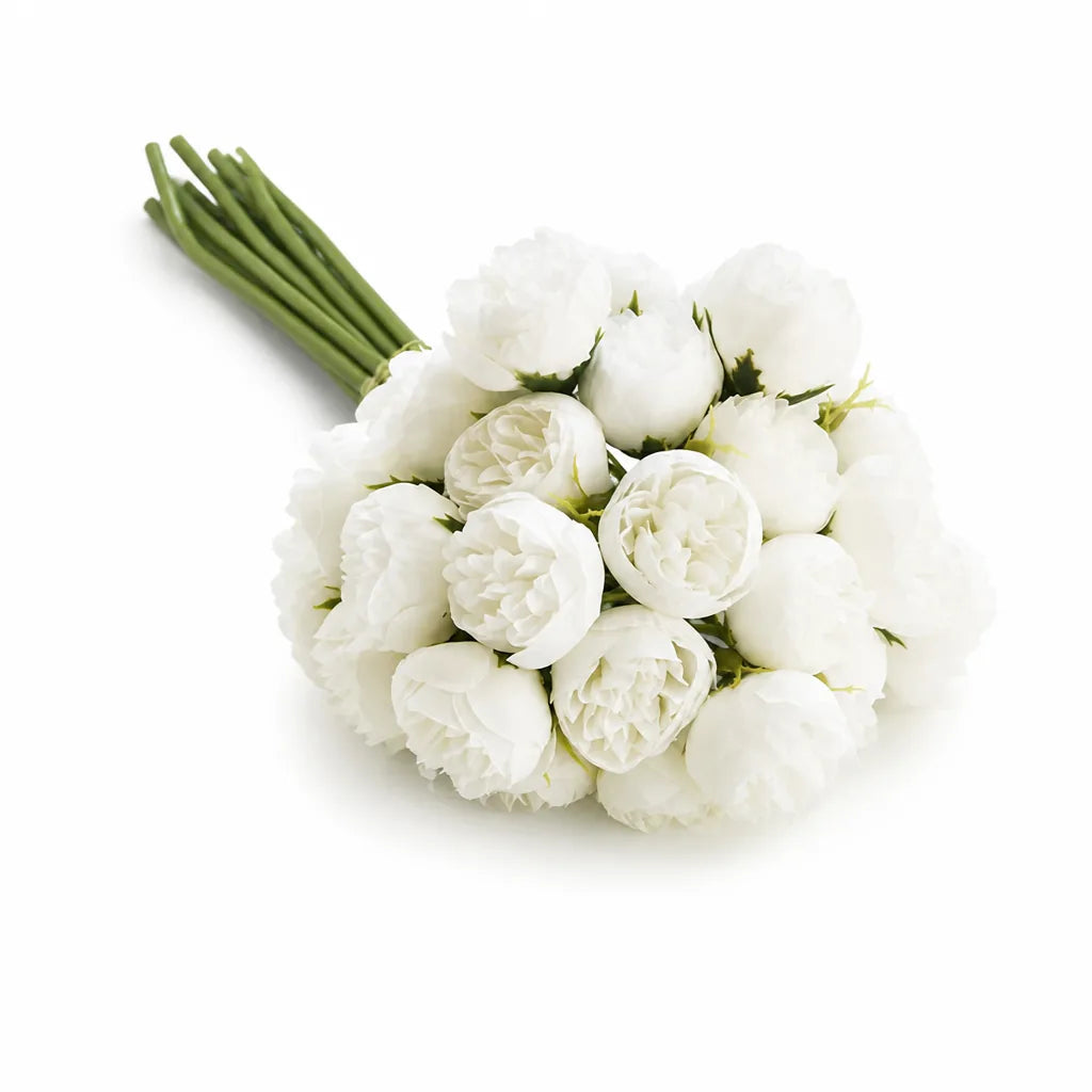 Realistic Artificial Peony Bouquet (Mixable Stems)
