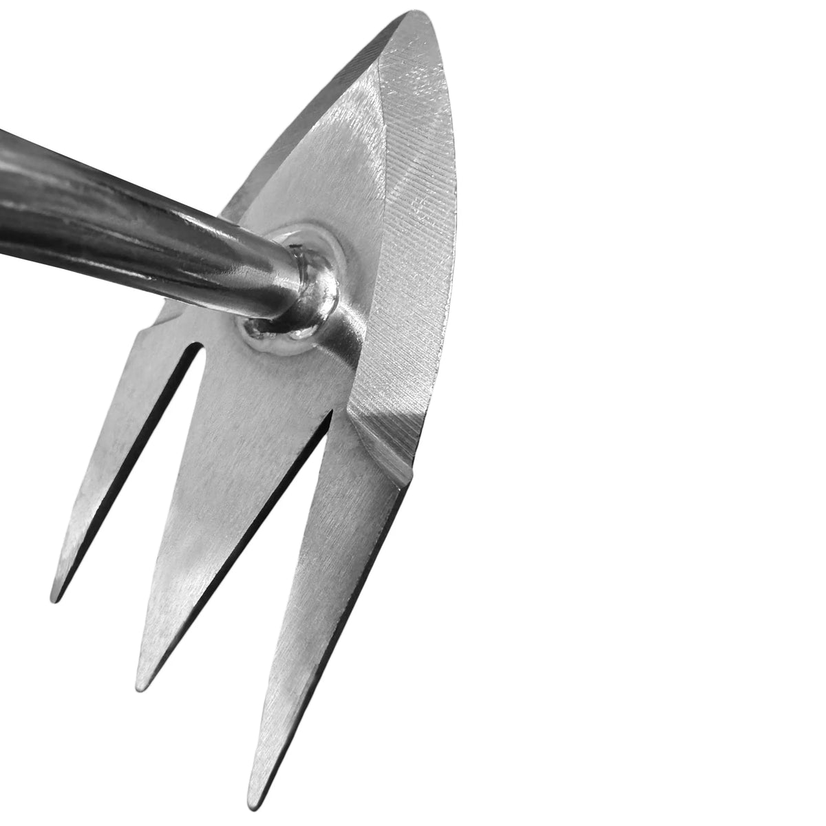 Root Weeder Stainless Steel Three Angled Tines Ergonomic Grip