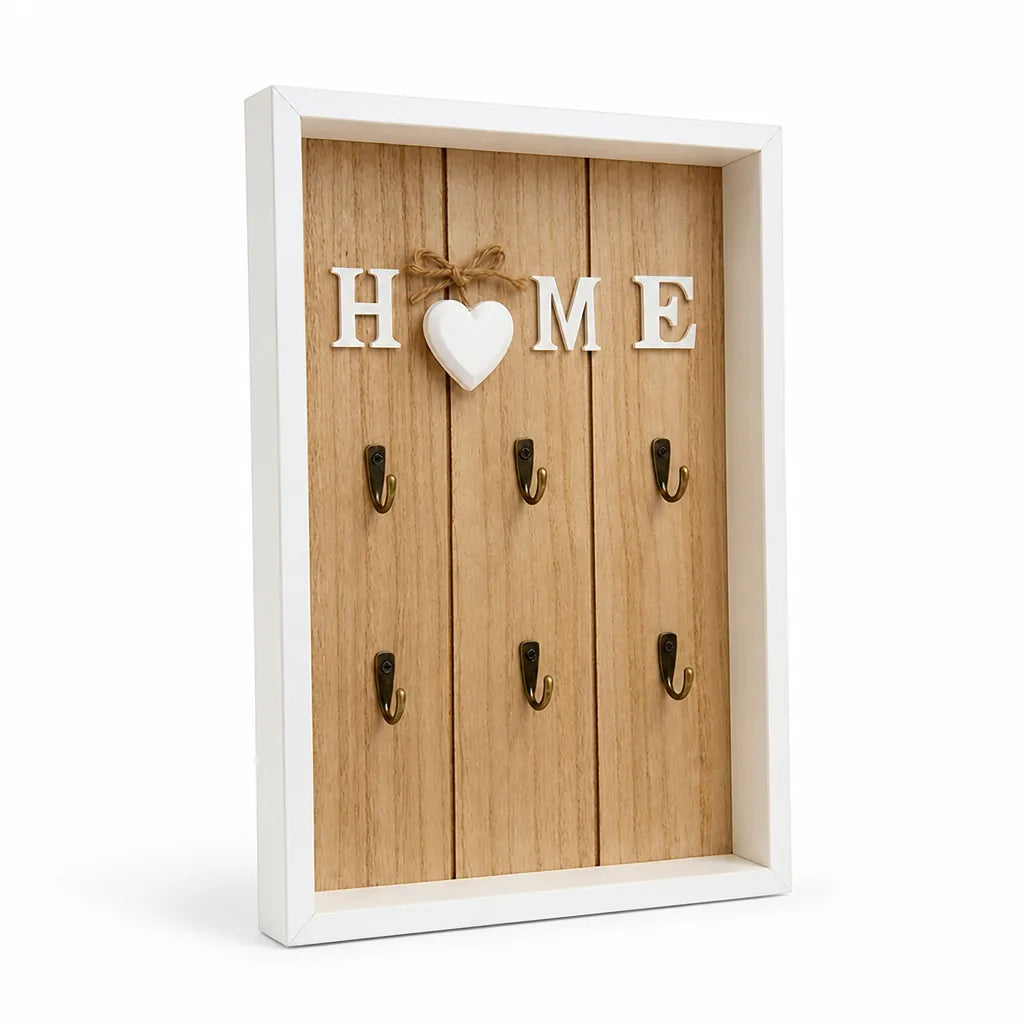 Rustic Wooden Wall-Mounted Key Holder