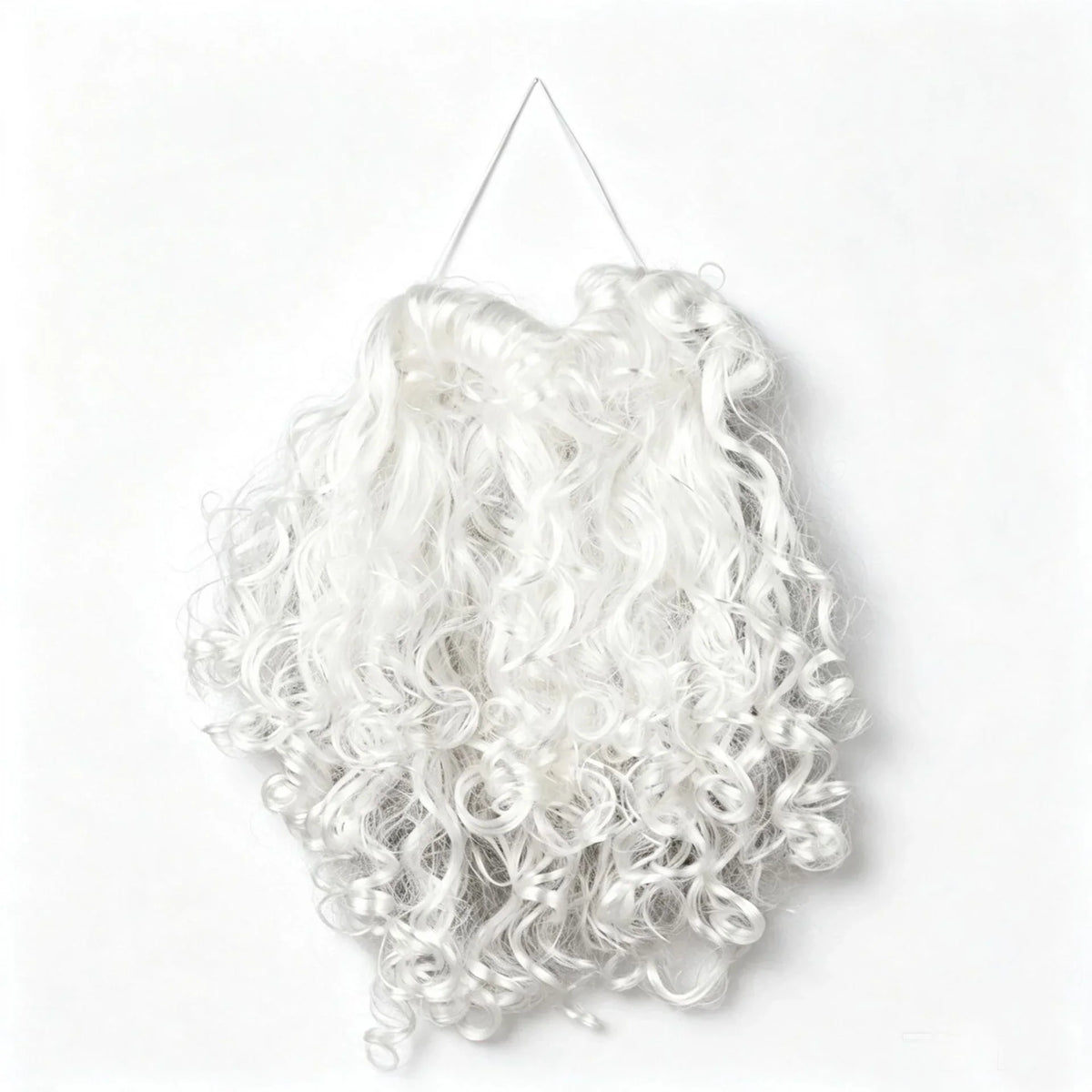 Santa Beard Long Curly Synthetic Hair Adjustable Band