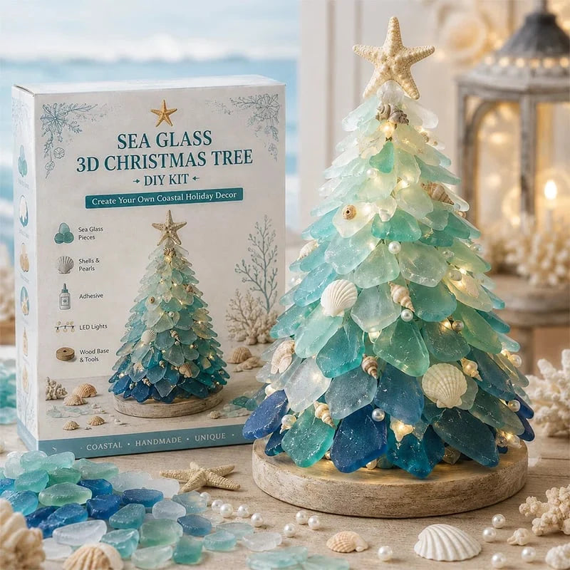 Sea Glass Art Kit 3D Layered Warm LED Lights