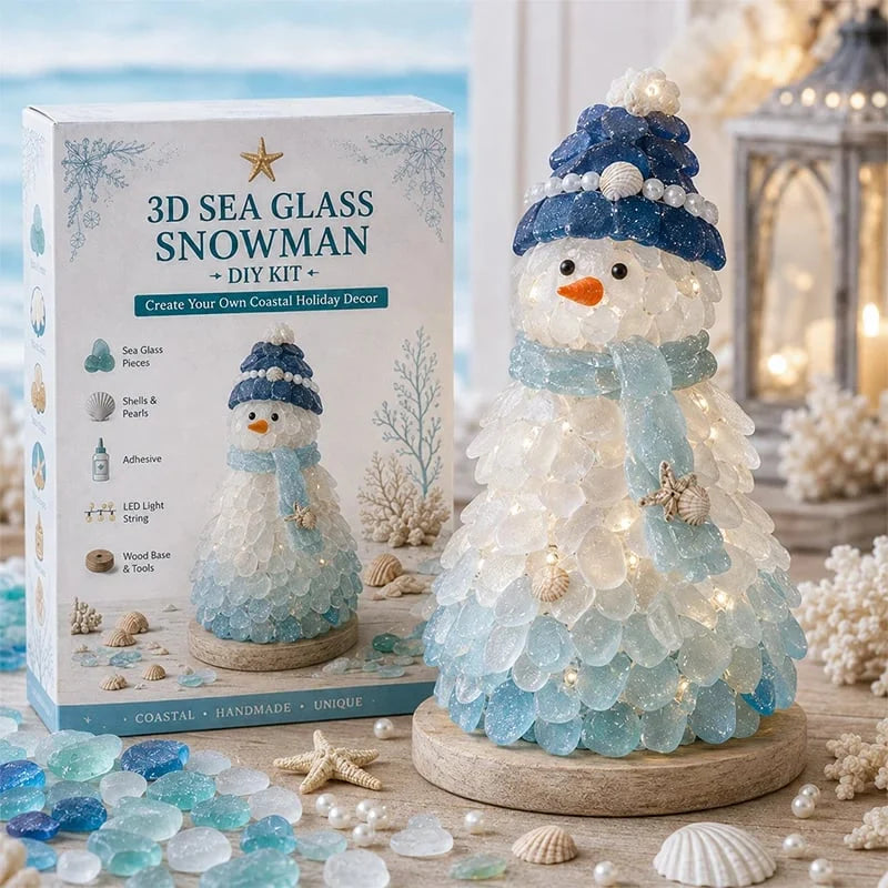 Sea Glass Art Kit 3D Layered Warm LED Lights