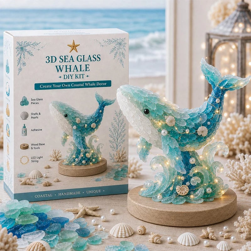 Sea Glass Art Kit 3D Layered Warm LED Lights