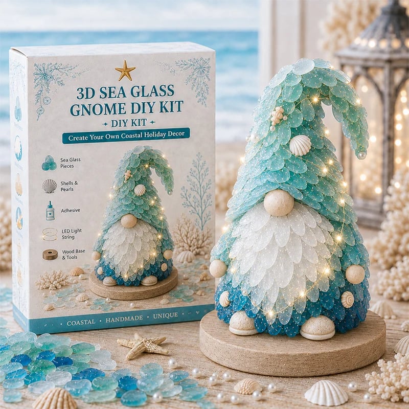 Sea Glass Art Kit 3D Layered Warm LED Lights