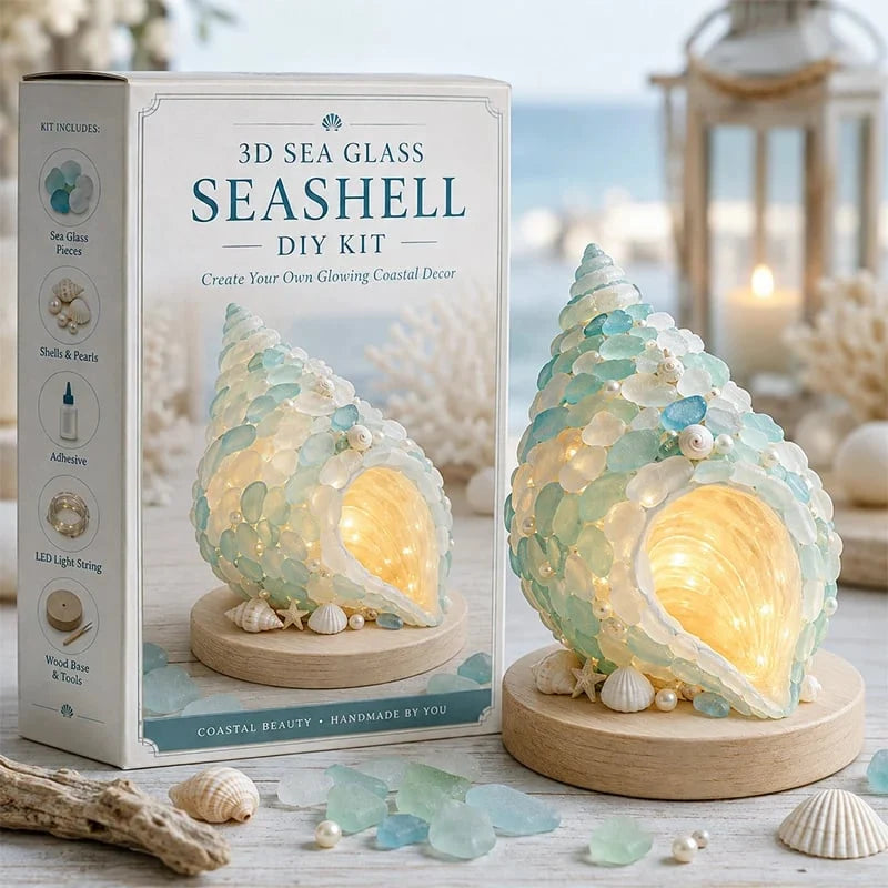 Sea Glass Art Kit 3D Layered Warm LED Lights