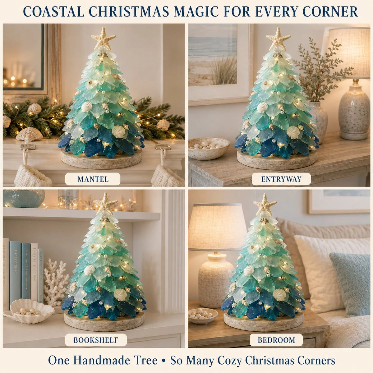 Sea Glass Art Kit 3D Layered Warm LED Lights