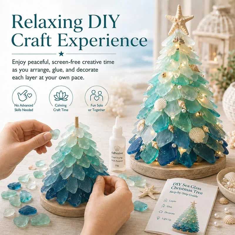 Sea Glass Art Kit 3D Layered Warm LED Lights