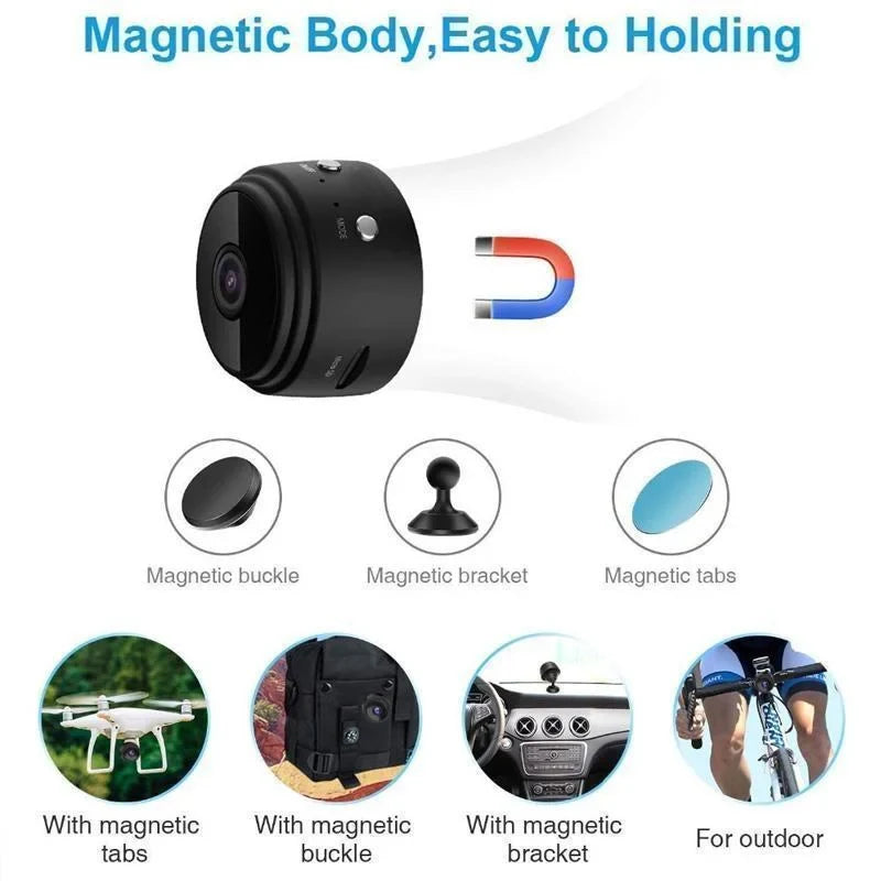 Security Camera 1080p Magnetic Mount Night Vision